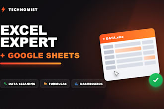 be your excel and google sheets expert for data cleaning and automation