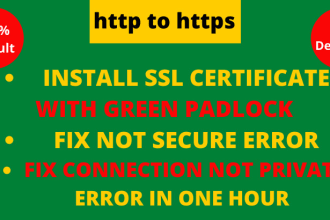 install SSL certificate https and fix connection not private