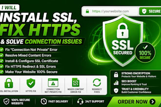 install SSL, fix https, and connection not private, and mixed content errors