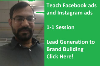 teach facebook ads and instagram ads with live campaign