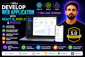 develop web application with react js, node js and redux