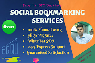 do manually 55 bookmark submission on high pa da sites
