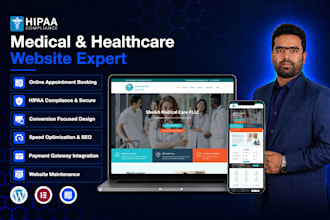 design a hipaa compliant medical and healthcare website