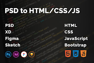convert PSD to HTML responsive