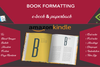 do book formatting and layout design for amazon kdp
