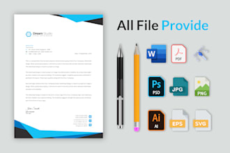 design simple and nice looking letterhead word template