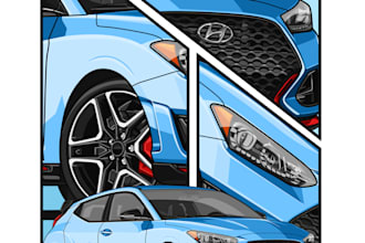 create vector illustration of car or any vehicle asap