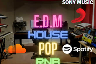 produce 10 to 30 electro and house music  in bulk exclusive commercial use