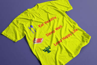 create a professional modern trendy custom typography tshirt for you