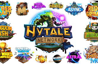 create logo illustrated for your minecraft or hytale server