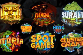 create logo illustrated for your game or minecraft server
