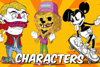 design a custom cartoon character as a vector illustrator