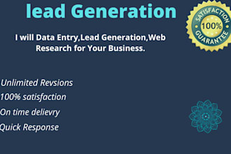 data entry, lead generation, web research for you