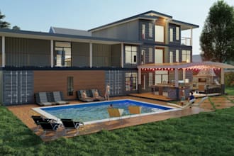 design 3d shipping container homes house restaurants shop office or anything