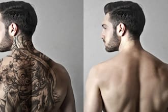 put tattoos on any part of your body using photoshop