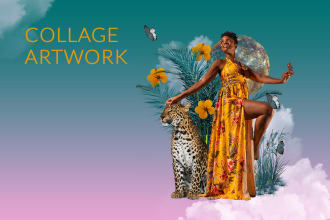 design artistic digital collage from your photo