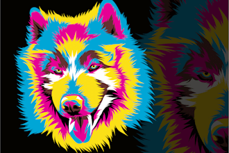 make pop art vector pet with 1 day delivery