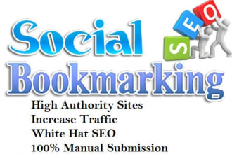 create manually high quality 250 bookmarking of social sites for SEO ranking