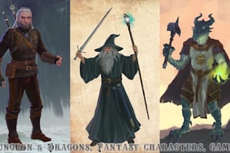 draw dnd characters, cyberpunk, fantasy art