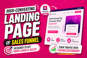 create a high converting elementor landing page for your business