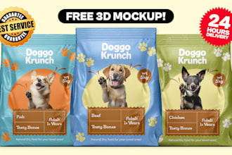 do premium product label, pouch design, box packaging