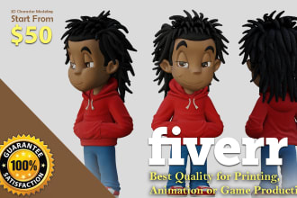 make 3d character modeling for animation or printing