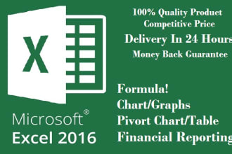 create any excel and google spreadsheet formula and function in 24 hours