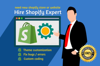 fix shopify error, develop, customize ecommerce website