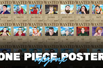 draw your portrait in wanted poster anime style