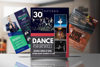 design a promotional flyer or poster for print and web