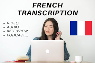 transcribe your french audio and video