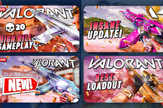 create eye catching valorant youtube thumbnail