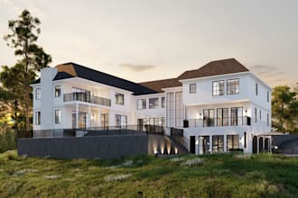do interior, exterior design, sketchup 3d model and render