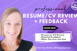 review your resume or CV to get that job interview