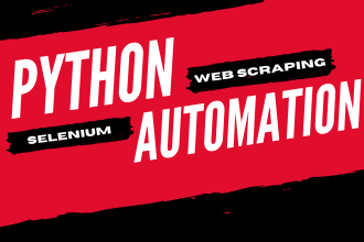 do python scripting, automation in selenium, web scraping