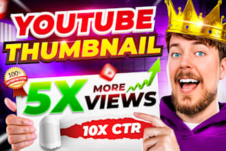 design attractive eye catchy youtube thumbnail within 2hrs