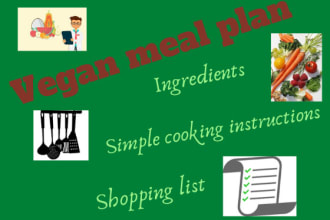 write a vegan menu plan