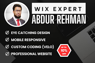 develop stunning wix website design