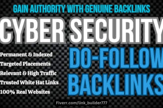 build off page SEO backlinks on high DR cyber security websites