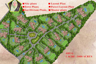 render site plan town plan landscape design for real estate
