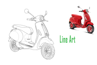 your photo into digital line art