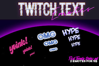 create custom text  emotes for twitch or discord
