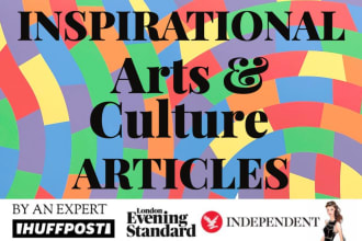 write you inspirational arts and culture articles and blog posts