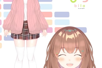 draw a live2d model for vtuber