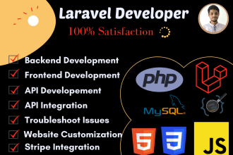 be your php laravel developer for your web app, web portal