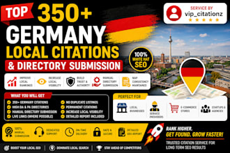 do 350 germany local citations and directory submission for local seo