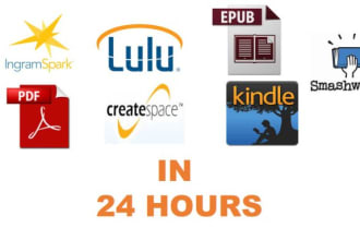 do kindle book formatting and paperback formatting