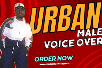 create an awesome professional urban male voice ov