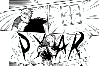 draw comic page with manga style