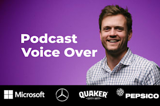 deliver an american male podcast voice over